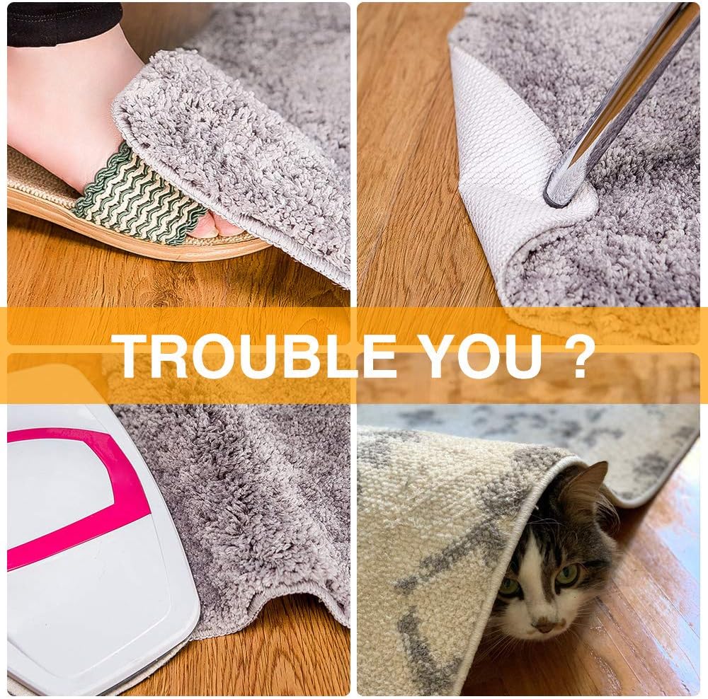 Home Techpro Vacuum Tech Rug Pad Gripper for Hardwood Floors No Damage, New Materials to Non Slip Rug Pads, Under Rug Carpet Tape : Keep Your Rug in Place & Make Corner Flat