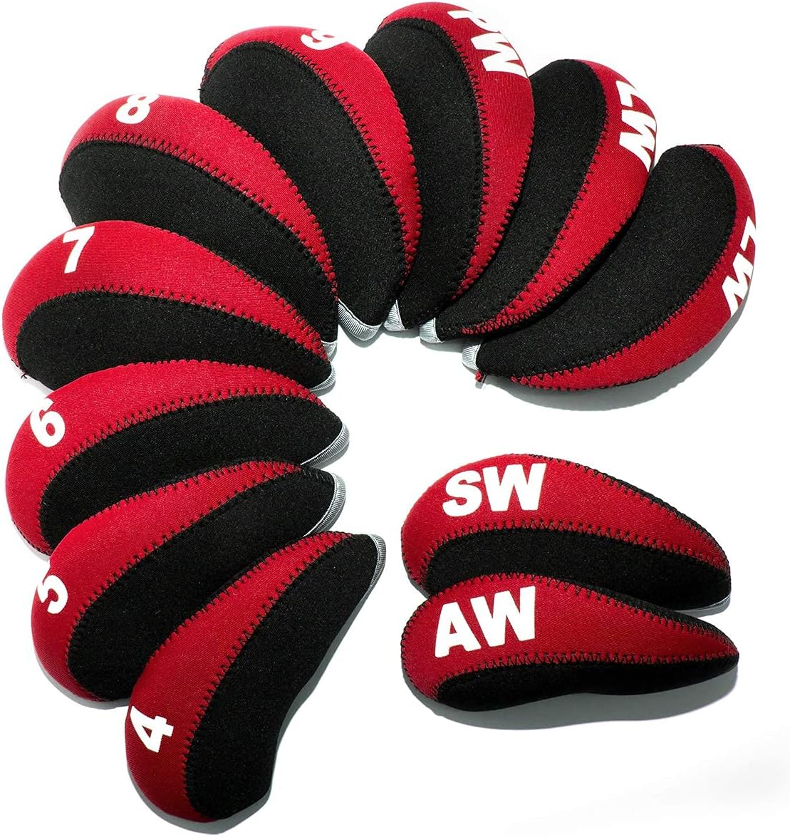 Golf Iron Club Head Covers Headcovers Set, Neoprene Golf Wedges Protective fits Taylormade M5 M6 Callaway PXG, Lightweight, Lob Wedge,Sand Wedge