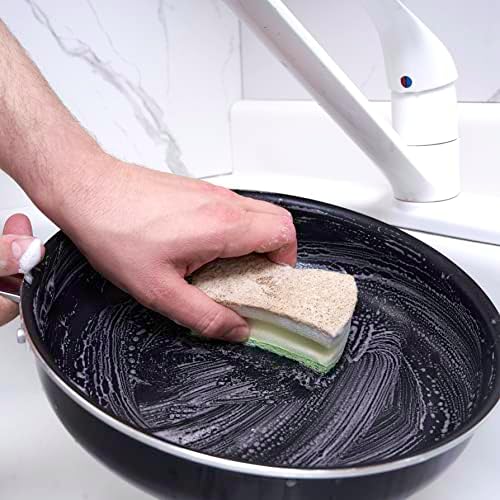 Superio Non-Scratch Cellulose Sponge Scrub Heavy Duty Kitchen Sponges Scrubbers - Image 6