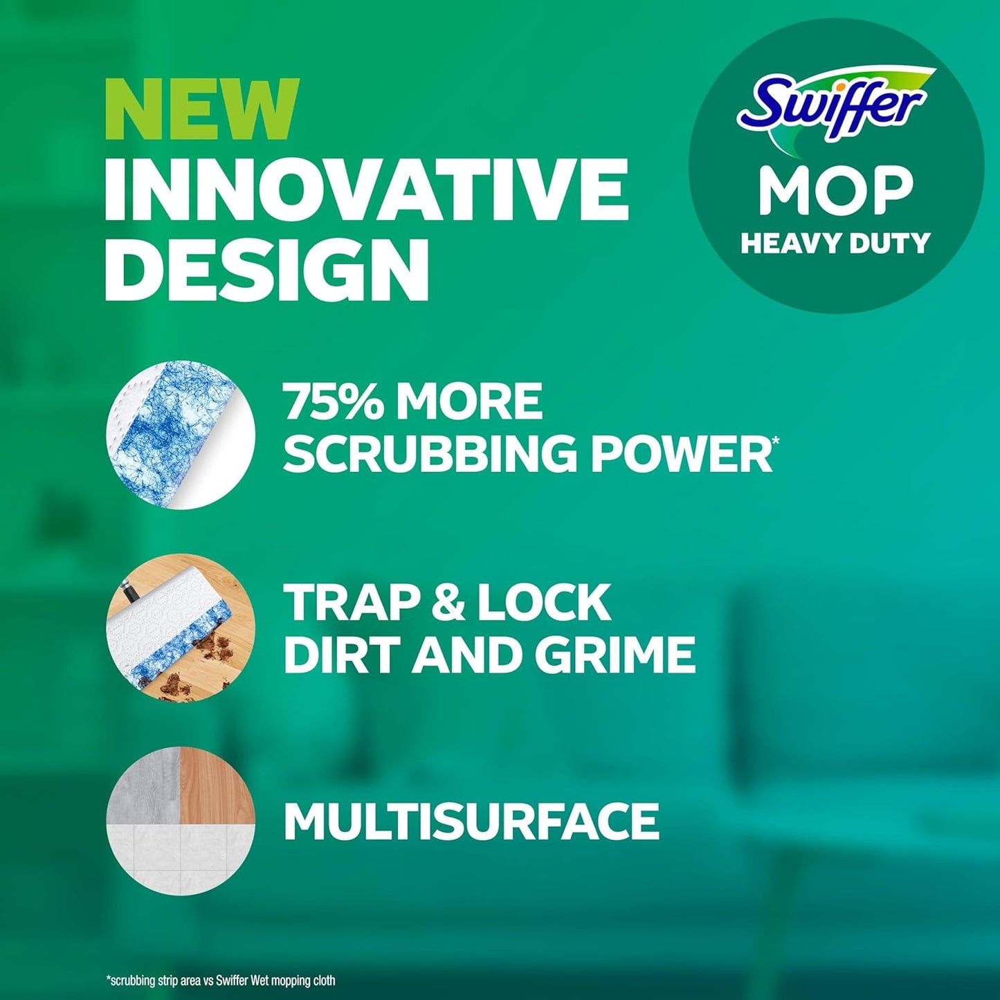 Swiffer Sweeper Pet Heavy Duty Multi-Surface Wet Cloth Refills for Floor Mopping and Cleaning, Fresh scent, 16 count, Pack of 2