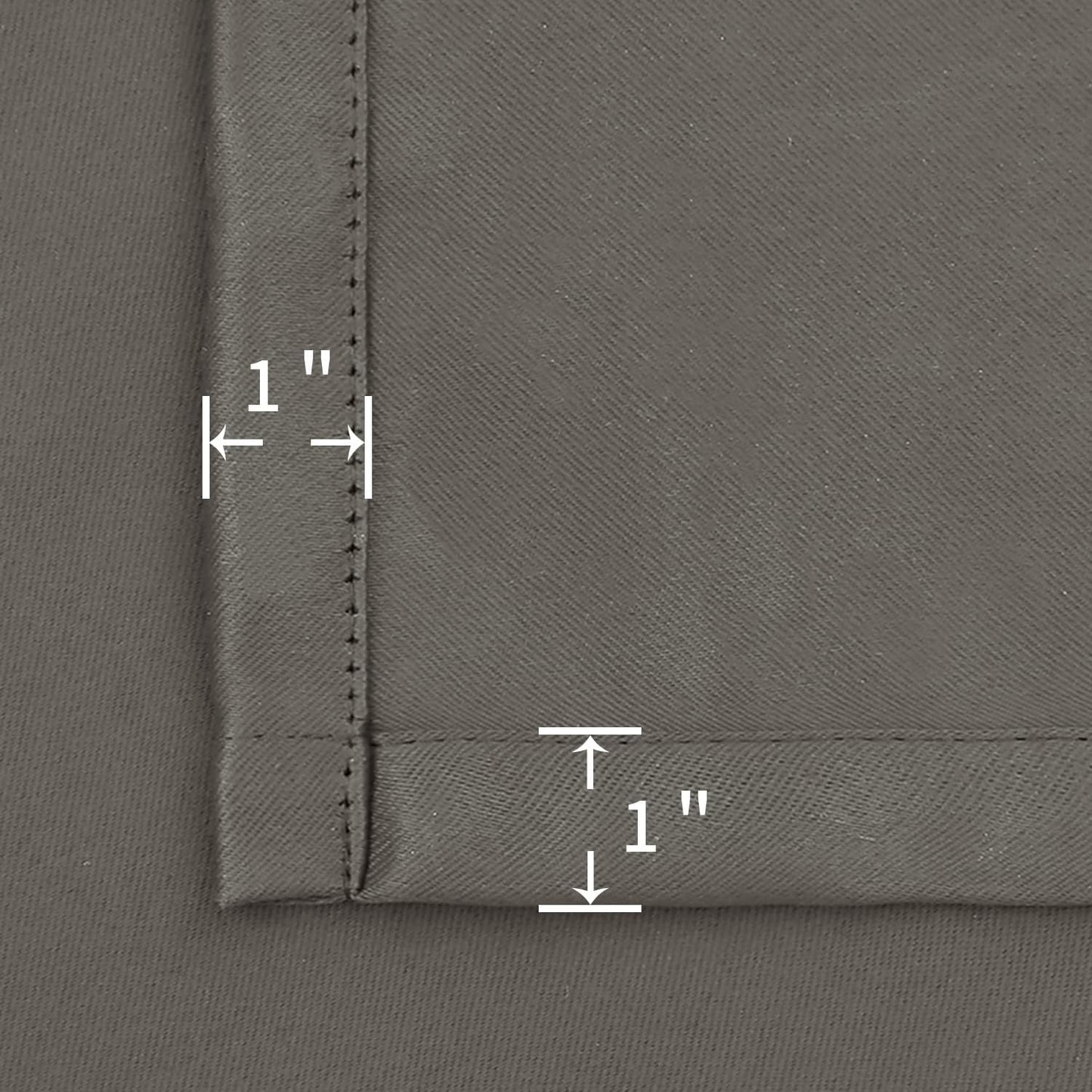 BGment Rod Pocket Blackout Curtains for Bedroom 54 Inches Length - Thermal Insulated Room Darkening Curtain for Living Room, 42 x 54 Inch, 2 Panels, Grey
