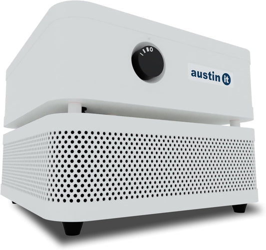 Austin Air it Room Air Purifier with VOC Carbon Wrap Air Filters - Personal Air Filter Single Room Air Purifiers - Portable Allergy Purifier - Stylish Tabletop Purifier for Dust, Model C100CC1