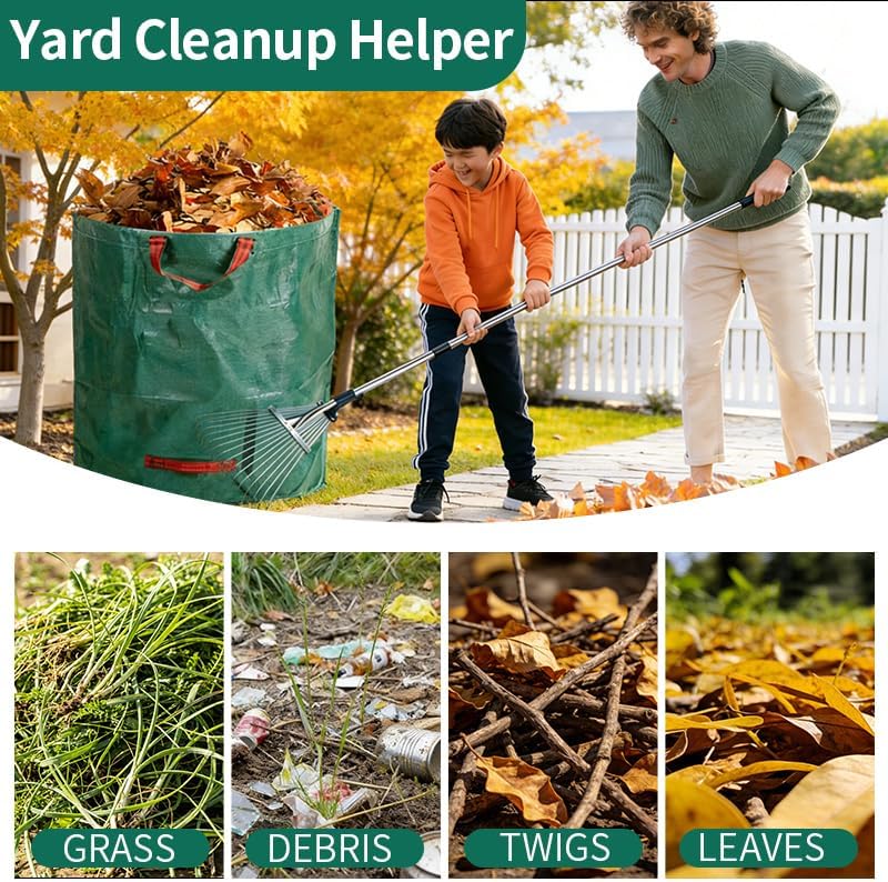 3Pack 72Gal Tear-Resistant Reusable Yard Waste Bags - Image 4