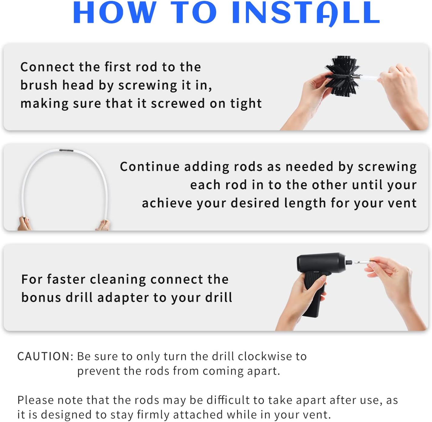HOKLNUSE Dryer Vent Cleaner Kit Chimney Sweep Cleaning Tools Pellet Stove Cleaner Kit Air Dryer Duct Fireplace Brushes for Easy Lint Cleaning with 4" and 6" Brush Heads (Heavy Duty, 25Feet)