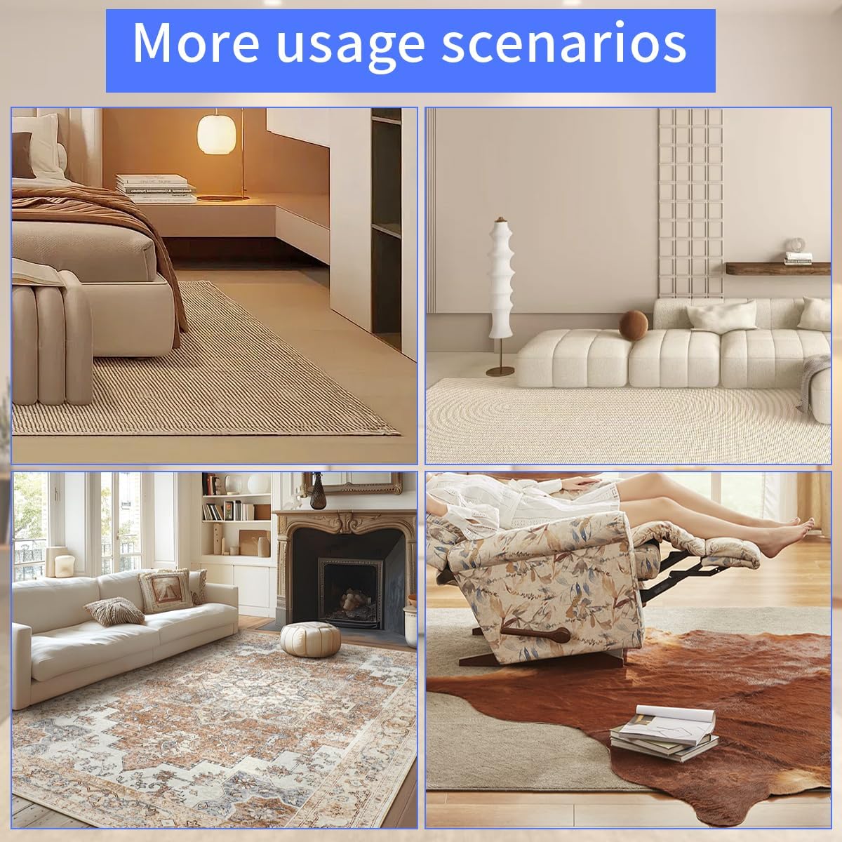 Felt Rug Pad, 8x10 Ft Extra Large Area Rug Cushioned Carpet Pad, Thick Felt Rug Pads for All Floors, Felt Pad for Under Area Rugs Hardwood Floors, Keep Rug in Place Soft