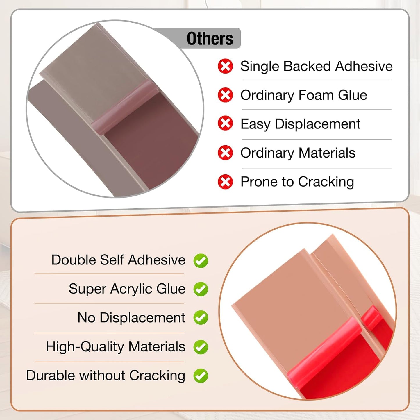 Floor Transition Strip Self Adhesive Vinyl Door Threshold for Doorways Carpet Edging Trim Overlap Edge Reducer for Laminate Floor, Carpet, Tile (Smoked Brown Wood Grain, 1/5" to 2/5", 6.6Ft)