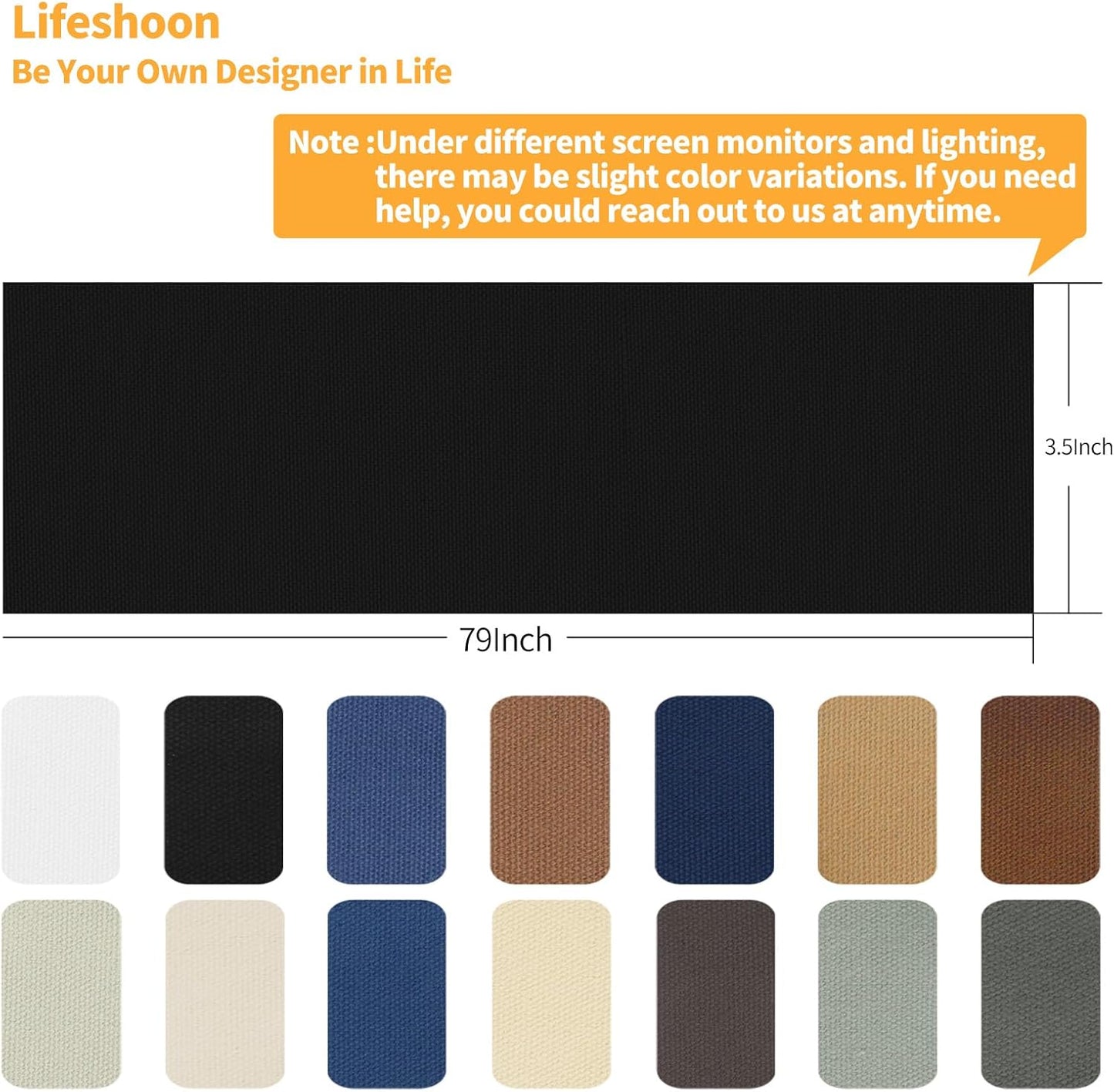 Fabric Repair Patches, Canvas Self-Adhesive Fabric Patches Tape Durable, DIY Large Canvas Repair for Sofa, Couches, Furniture, Chair, Clothing （3.5X79 Inch, Brown）