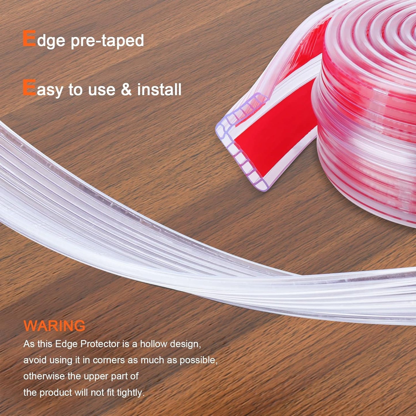 HOMREALM Baby Proofing 7.05ft Long (1.57" Wide) Corner Protector Baby Corner Guards Furniture Corner & Edge Safety Bumpers Clear Baby Proofing Bumper Cushion for Table Furniture Sharp Corners