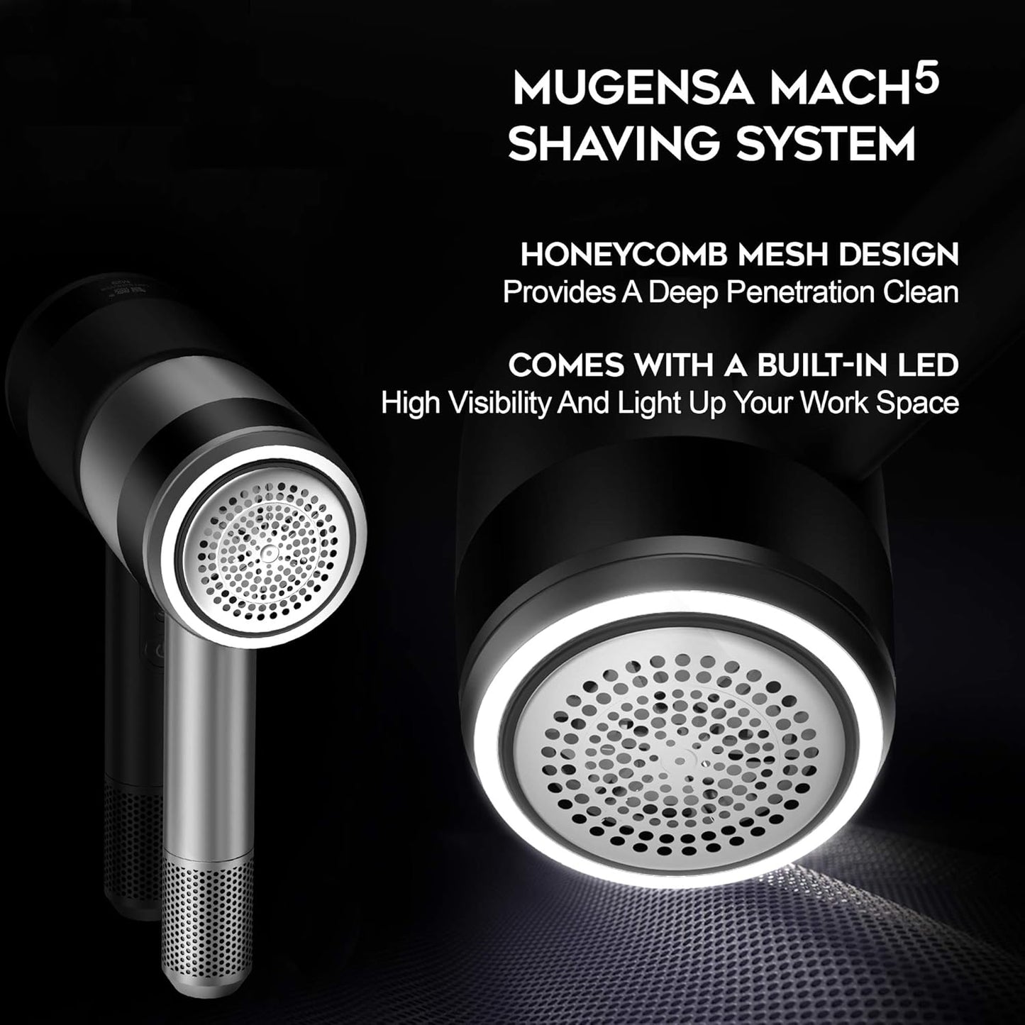 Fabric Shaver Lint Remover Clothes and Furniture - 5 Speeds - Removes Fuzz and Pilling - Bonus Lint Roller - Mugensa Mach5