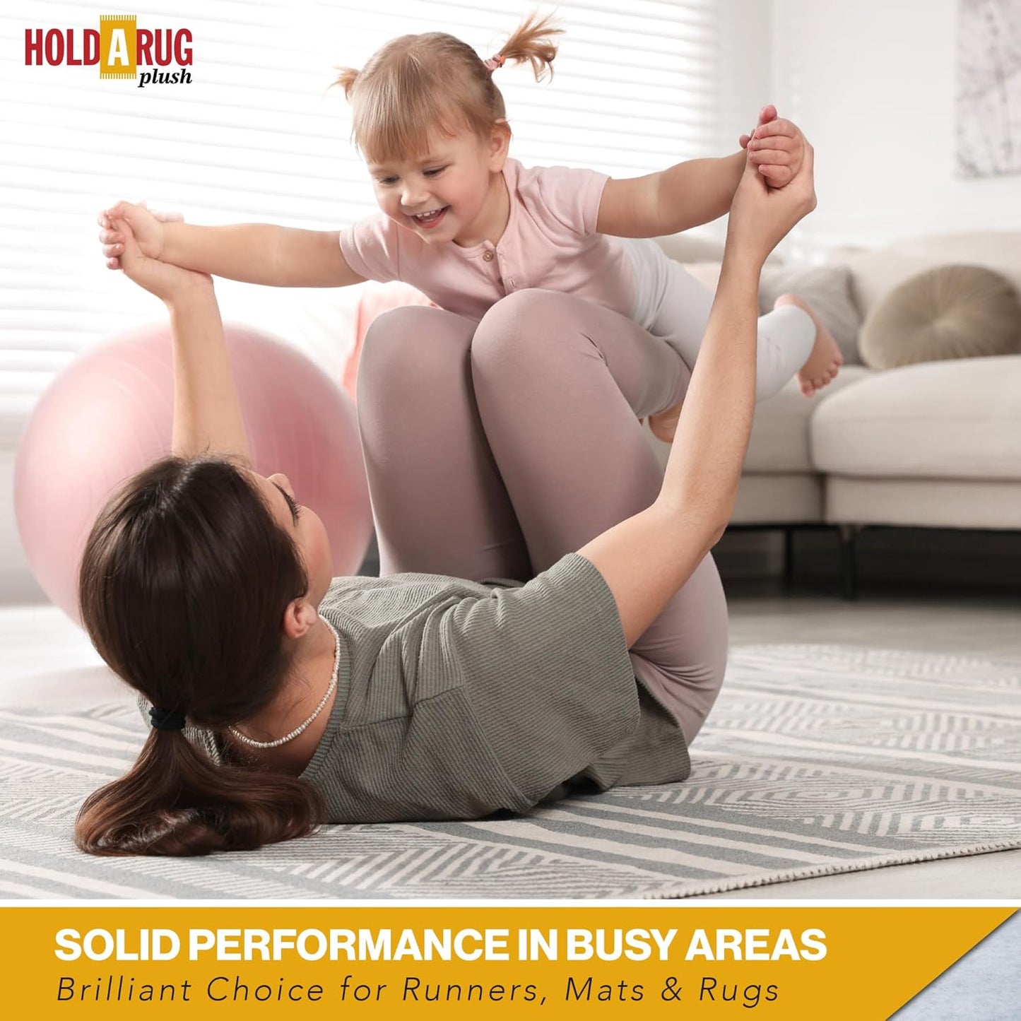 Hold-a-Rug Plush 8'6" Round Nonskid, Nonslip Rug Pad, Reversible Gripper, ¼ Thick, Safe for All Floors and Carpet, Keep Area Rugs Secure