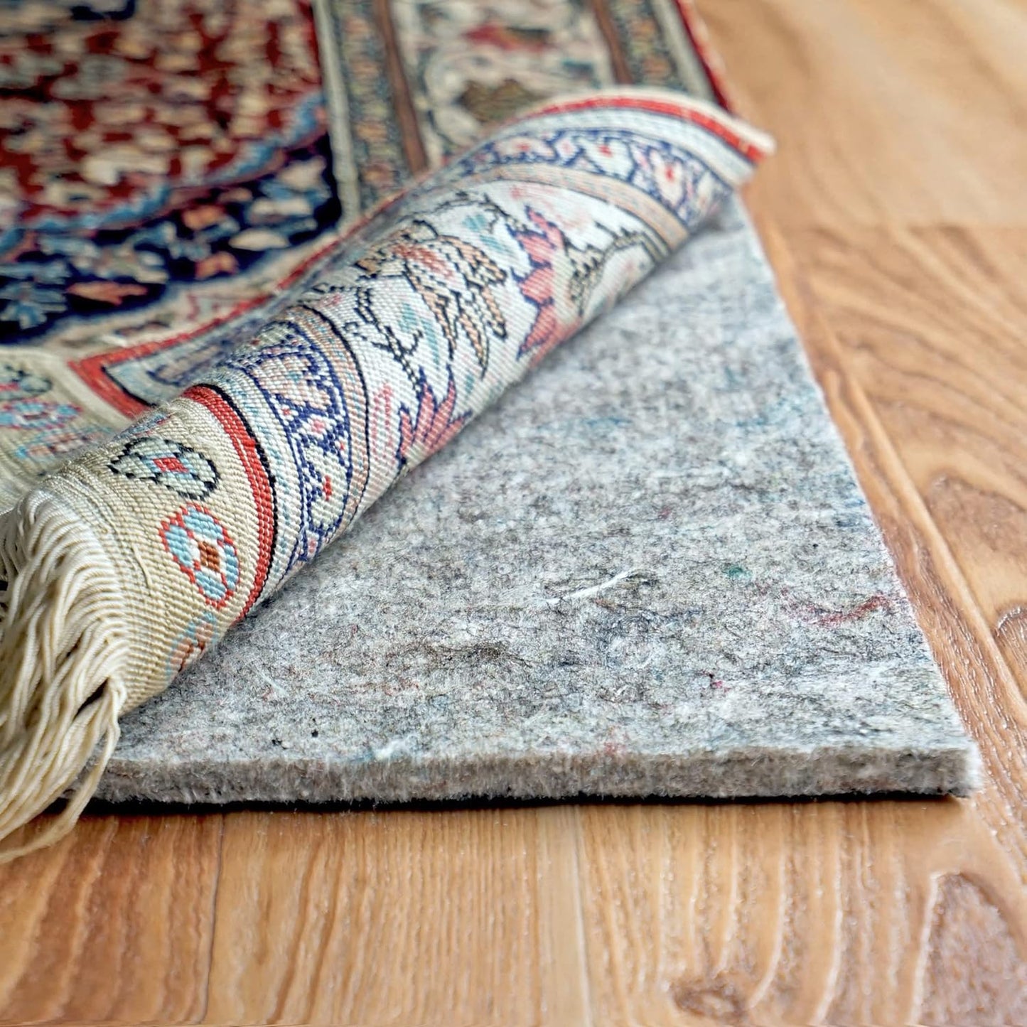 RUGPADUSA - Dual Surface - 10'x14' - 1/4" Thick - Felt + Rubber - Non-Slip Backing Rug Pad - Safe for All Floors