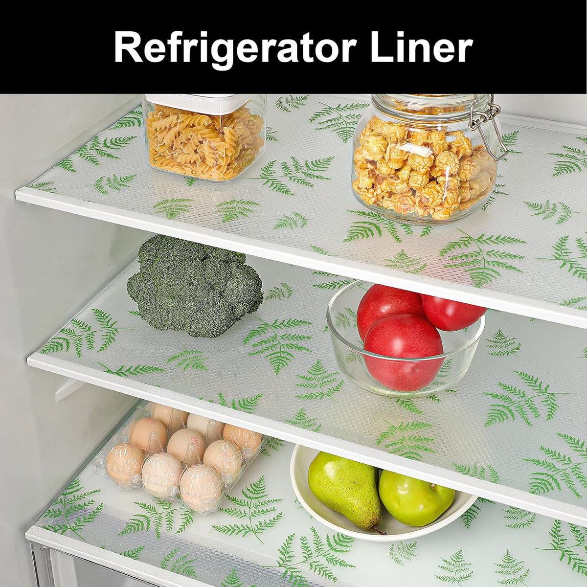 Cooyes Shelf Liner Drawer Liners, Shelf Liners for Kitchen Cabinets, Non-Adhesive Cabinet Liner, EVA Waterproof Non-Slip Refrigerator Liners for Kitchen Drawers
