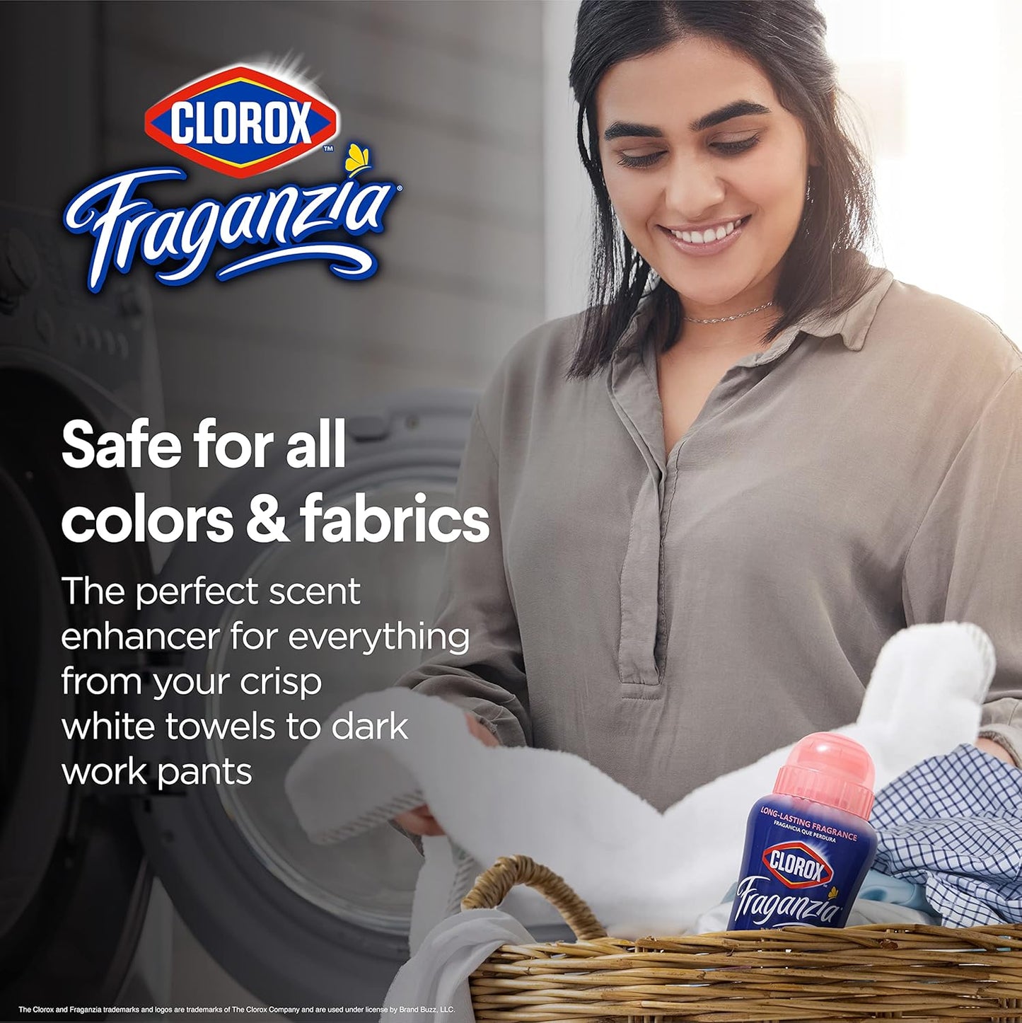 Clorox Fraganzia Laundry Scent Booster Crystals in Rose Scent - Scented In-Wash Freshener Beads for Fresh, Clean, Great Smelling Clothes and Linens, 18 Oz - 2 Pack
