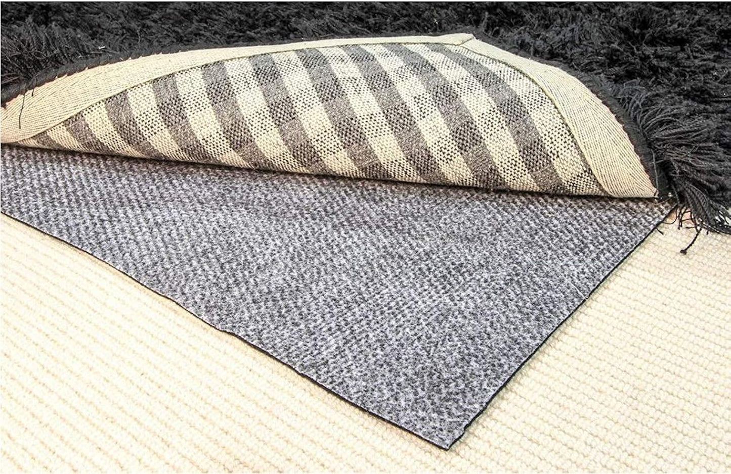 Hold-a-Rug Plush 2'6 x 16' Nonskid, Nonslip Rug Pad, Reversible Gripper, ¼ Thick, Safe for All Floors and Carpet, Keep Area Rugs Secure