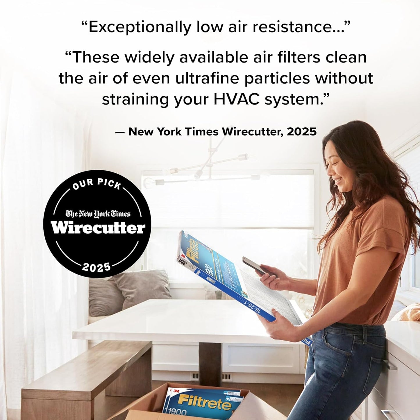 Filtrete 16x25x1 AC Furnace Air Filter, MERV 13, MPR 1900, Premium Allergen, Bacteria & Virus Filter, 3-Month Pleated 1-Inch Electrostatic Air Cleaning Filter, 6-Pack (Actual Size 15.69x24.69x0.78 in)