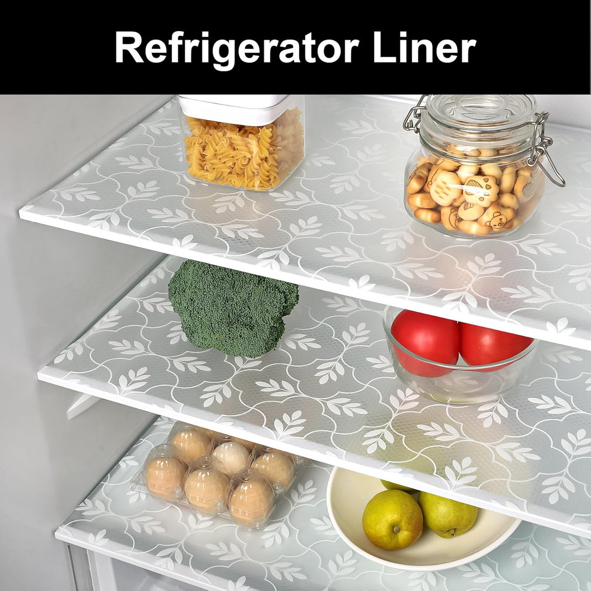 Cooyes Drawer and Shelf Liner, Non-Adhesive Shelf Liners for Kitchen Cabinets, Thick Strong Grip Mats for Desk, Shelves, Bathroom Drawers, Fridge, Cabinet Protection