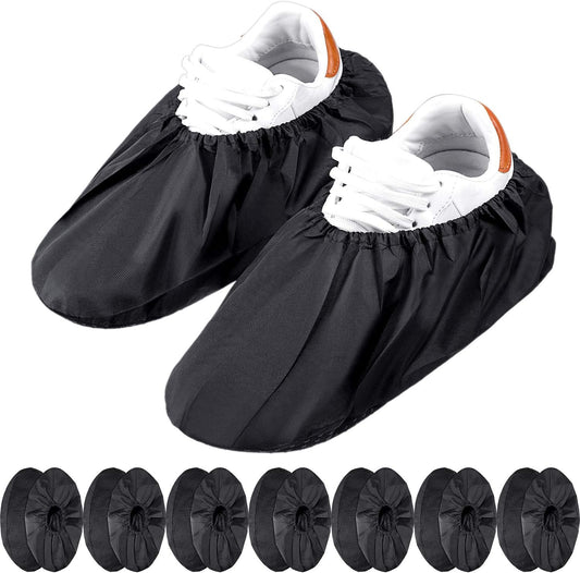 Frienda 16 Pairs Non Slip Reusable Shoe Covers Waterproof Boot Covers for Household Carpet Floor Protection Machine Washable (Large)