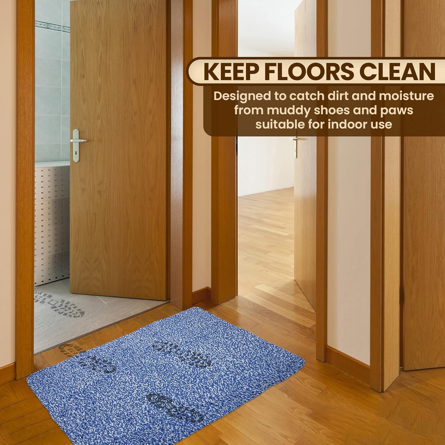 Premium Microfiber Indoor Door Mat – 36"x72" Washable Entry Mat, Non-Slip, Waterproof Backing, Super Absorbent, Low Profile Entryway Doormat for Indoor Entrance