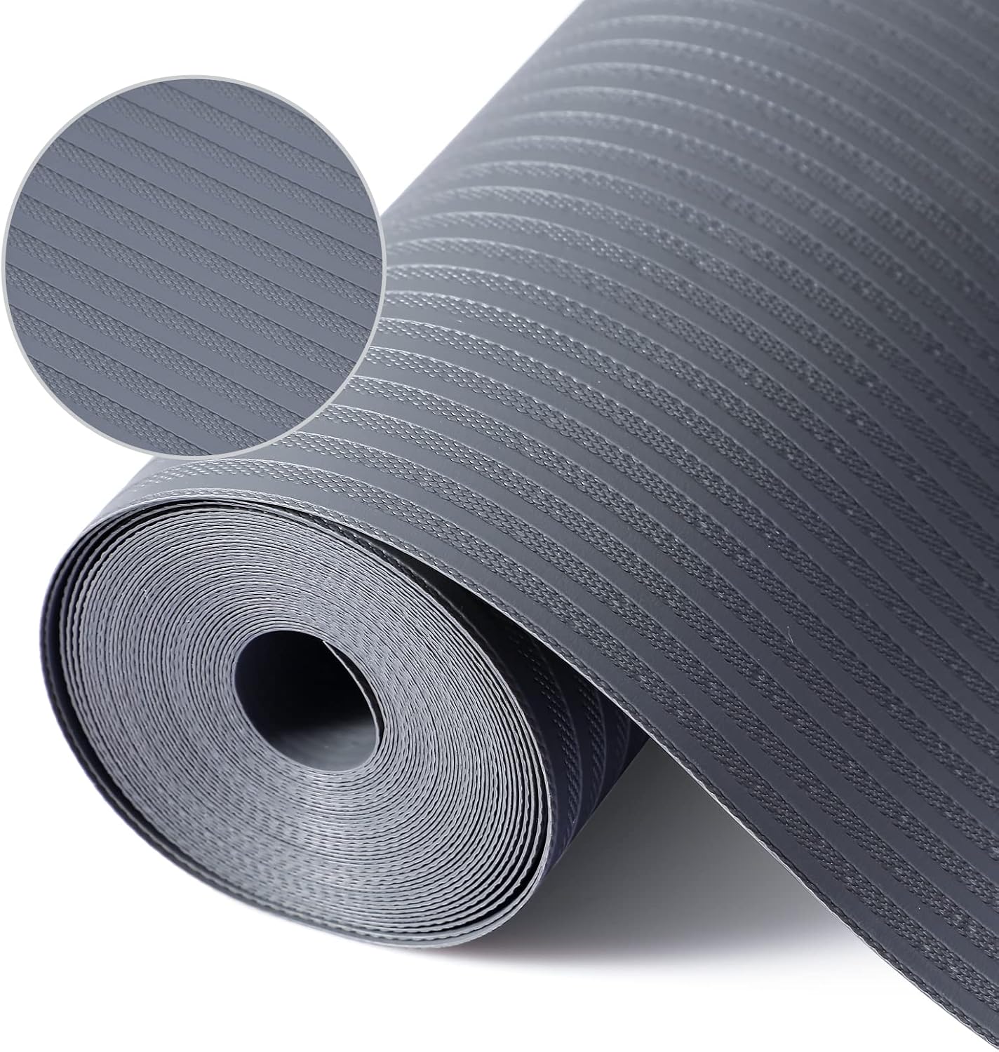 Shelf Liners for Kitchen Cabinets, 20Inch x 20Ft, Non Adhesive Shelf Liner, Non-Slip Kitchen Drawer Liners, Waterproof Durable Cabinet Liners for Shelves, Refrigerator, Pantry, Dark Gray