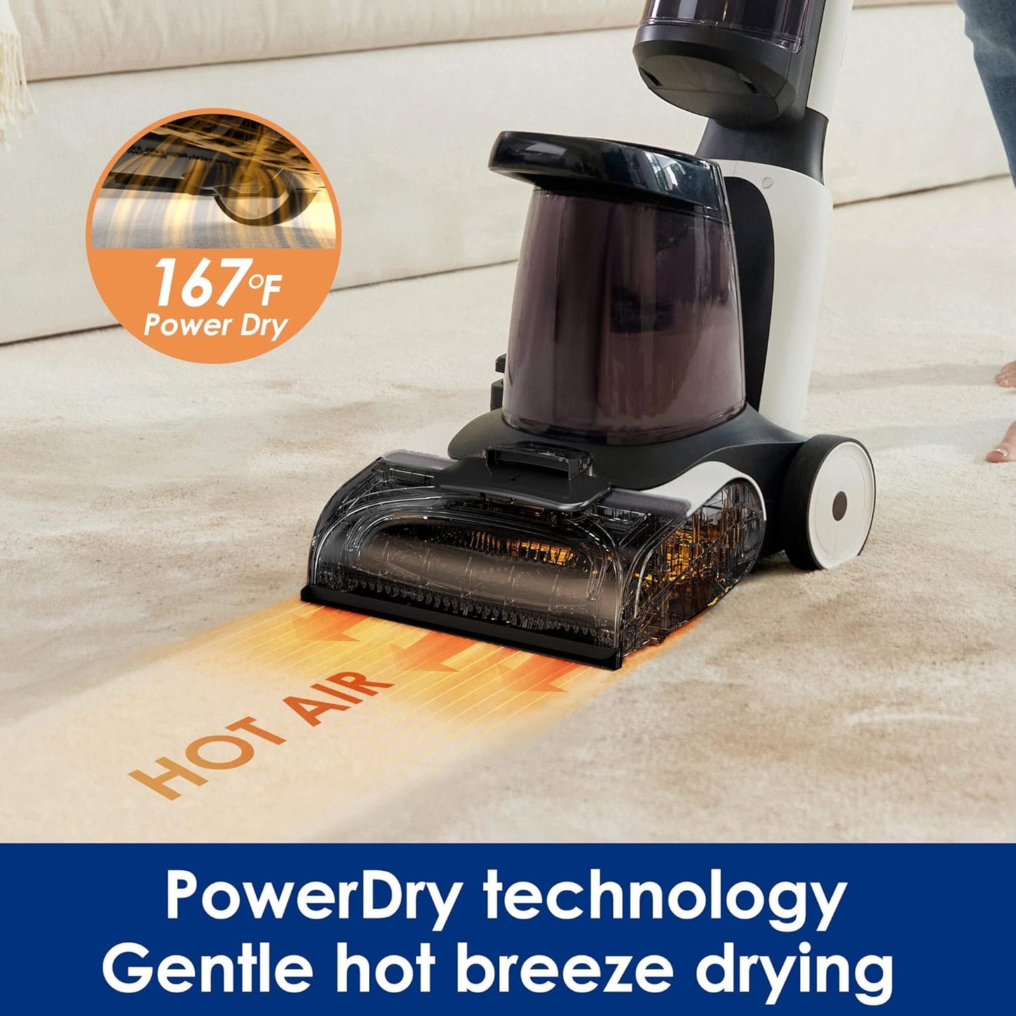 Tineco CARPET ONE Smart Carpet Cleaner Machine, Lightweight Carpet Shampooer and Portable Upholstery Cleaner with LED Display, Pet Carpet Cleaner with Spot Cleaner
