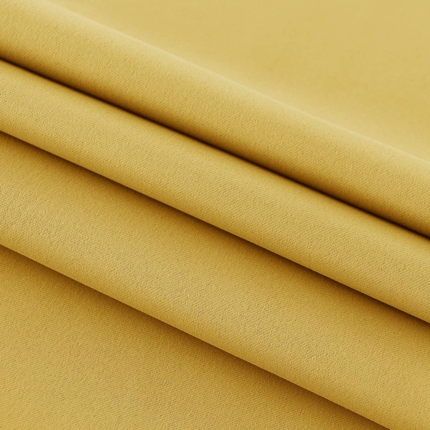 DWCN French Door Curtains – Rod Pocket Thermal Blackout Curtain for Doors with Glass Window, Kitchen and Patio Doors for Privacy, 25 X 72 Inches Long, 1 Curtain Panel with Tieback, Yellow