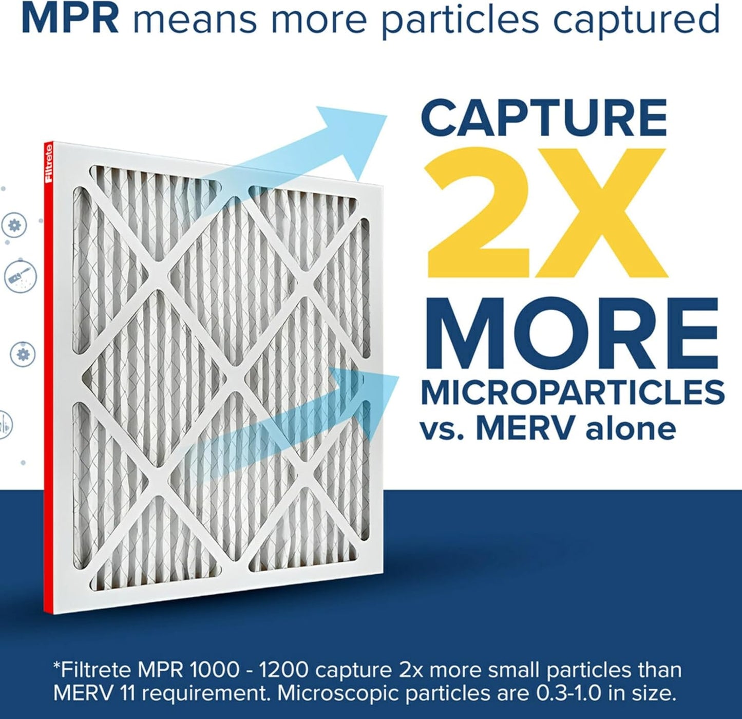 Filtrete 18x30x1 AC Furnace Air Filter, MERV 11, MPR 1000, Micro Allergen Defense, 3-Month Pleated 1-Inch Electrostatic Air Cleaning Filter, 4 Pack (Actual Size 17.81 x 29.81 x 0.81 in)