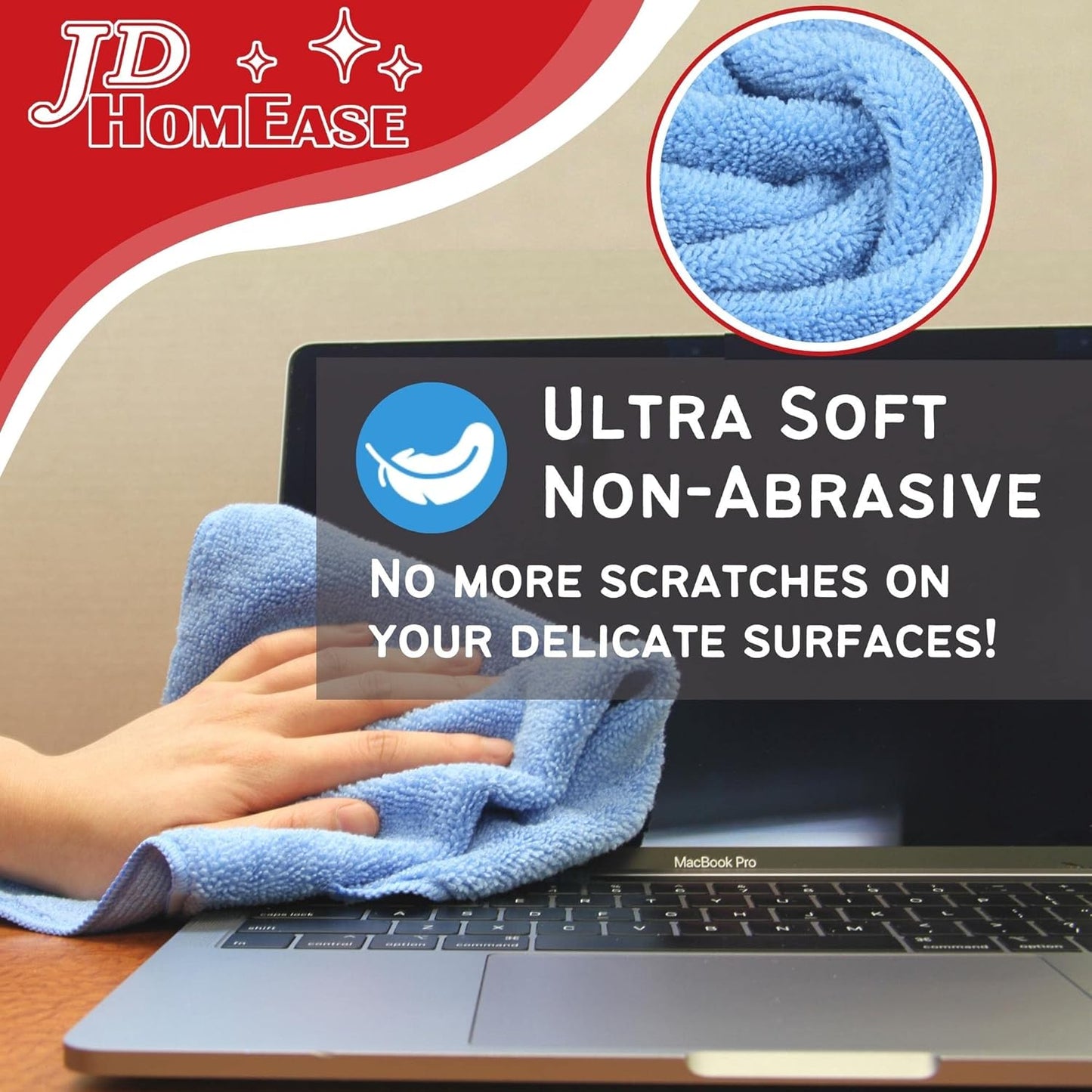 Microfiber Cleaning Cloths,120 Pack, 16"x16", All-Purpose, Softer, Highly Absorbent, Lint-Free, Reusable, Washable Pro Towels, Orange, for House, Kitchen, Bathroom, Car, Office