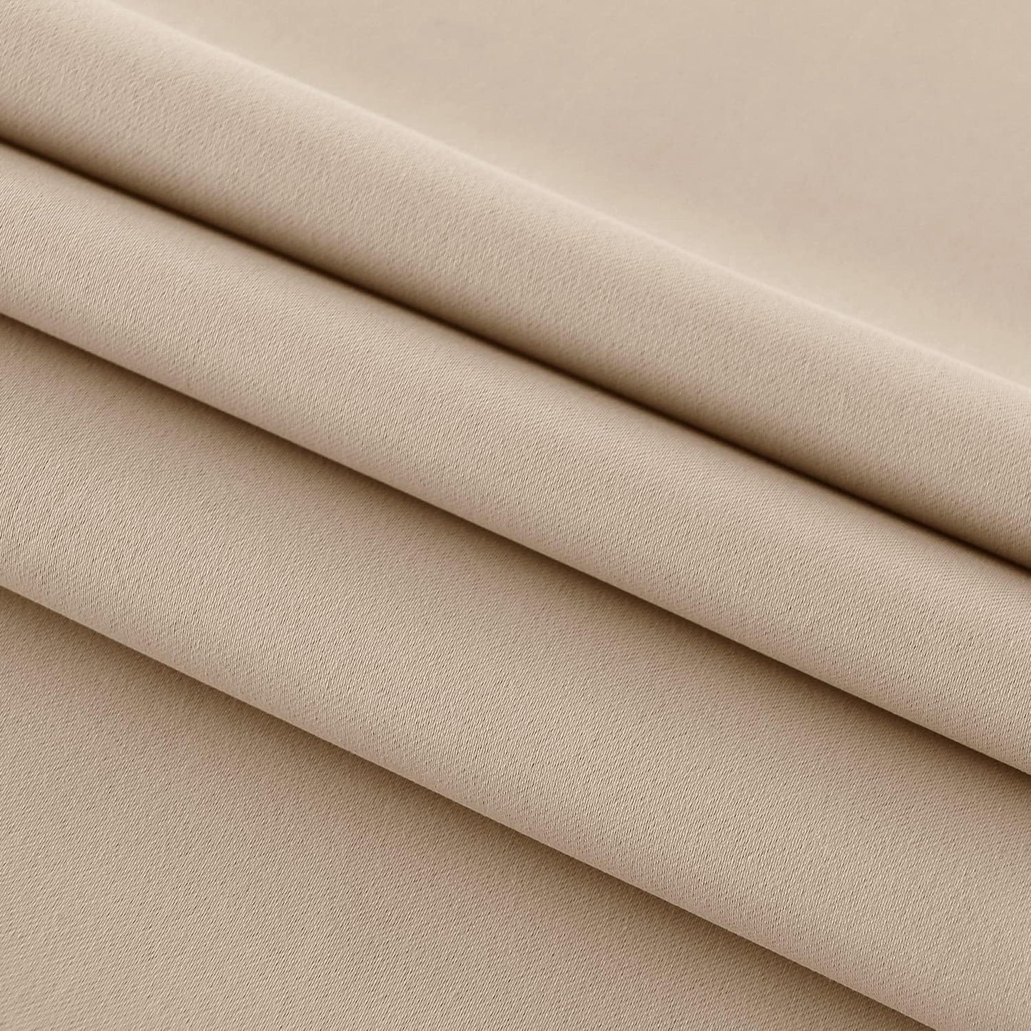 DWCN French Door Curtains – Rod Pocket Thermal Blackout Curtain for Doors with Glass Window, Kitchen and Patio Doors for Privacy, 12 X 72 Inches Long, 1 Curtain Panel with Tieback, Beige