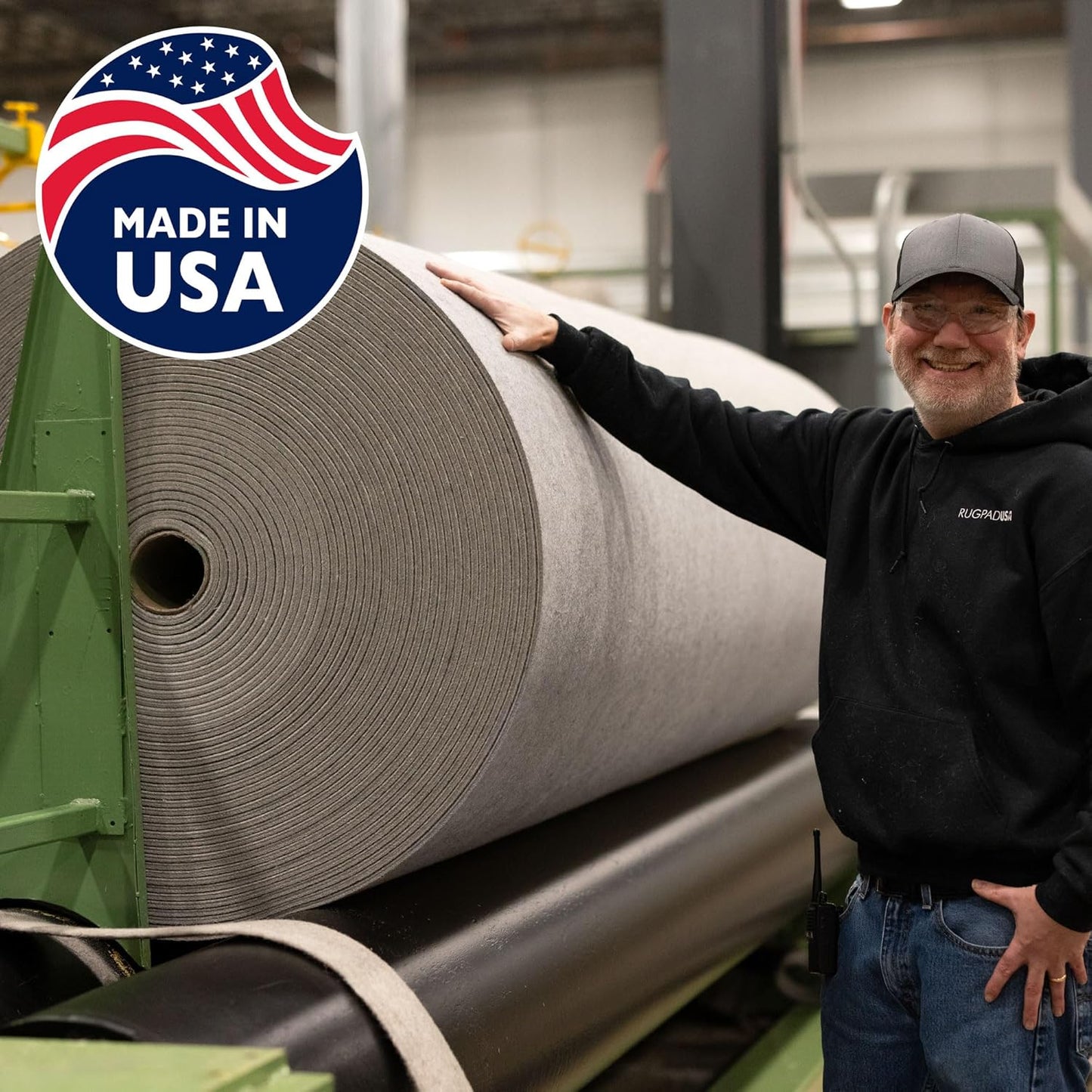 RUGPADUSA - Eco-Plush - 11'x14' - 1/4" Thick - 100% Felt - Premium Cushioned Rug Pad - Available in 3 Thicknesses, Many Custom Sizes