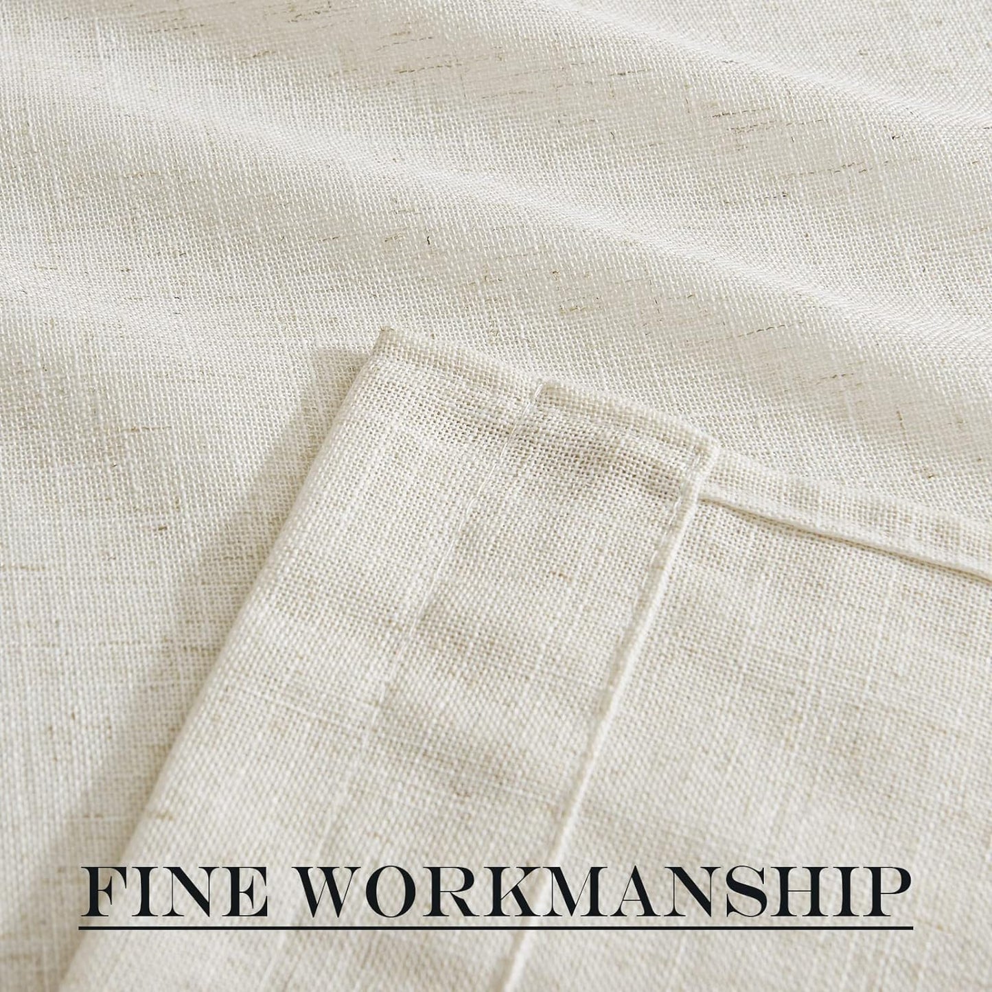 NICETOWN Linen Sheer Patio Door Curtain Drapery Panel for Door Window Elegant Soild Rod Pocket French Door Curtain Panel, 26" x 72" with Tieback, 1 Piece, Linen