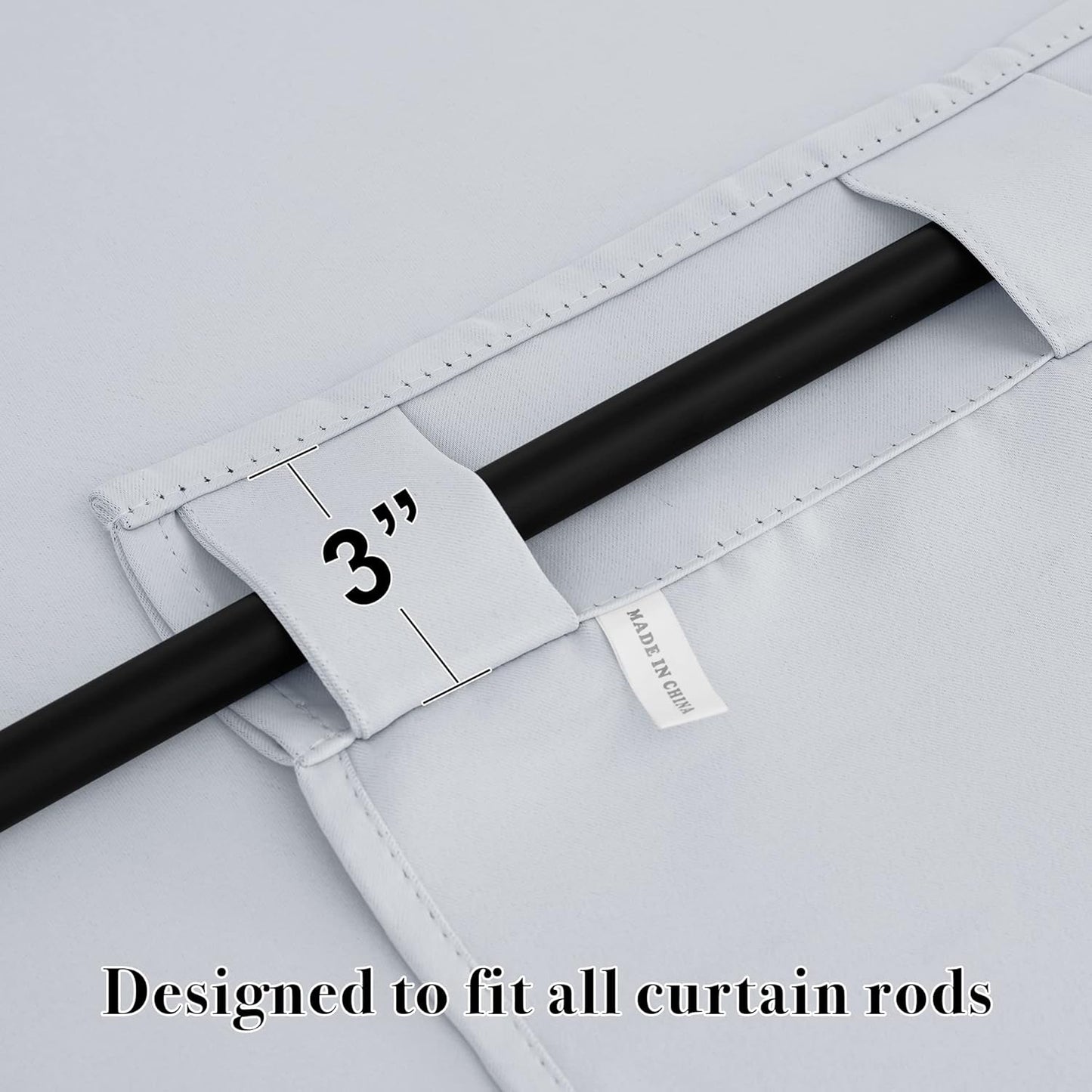 RYB HOME Small Window Curtains Blackout, Privacy Thermal Insulating Drapes for Bedroom Bathroom Basement Cafe Classroom Window Decor, W 34 x L 45 inches, Greyish White, 2 Panels