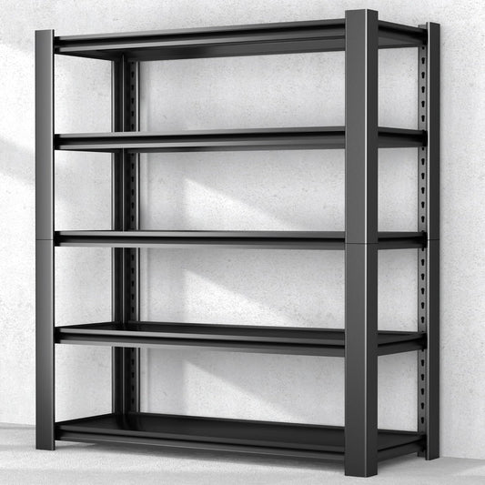 5-Tier Garage Shelving Heavy Duty, 3000 LBS Capacity Metal Storage Rack 24" D x 60" W x 76" H, Adjustable Steel Shelves Unit for Garage, Warehouse, Basement, Pantry, Workshop.1 Pack