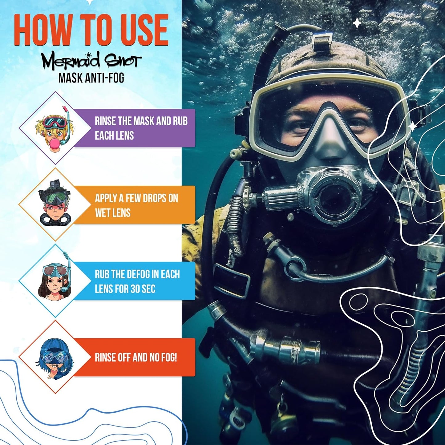 Neutripure Mermaid Snot Anti Fog Mask Defogging Gel for Scuba Diving and Snorking - Karen