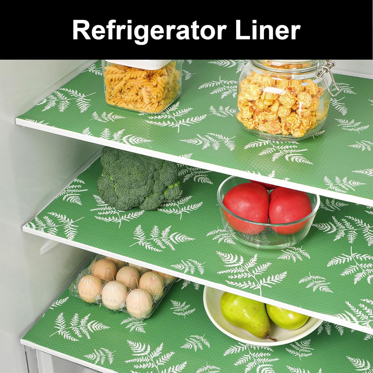 Cooyes Shelf Liner Drawer Liners, Shelf Liners for Kitchen Cabinets, Non Adhesive Cabinet Liner, EVA Waterproof Non-Slip Refrigerator Liners for Kitchen, Drawer