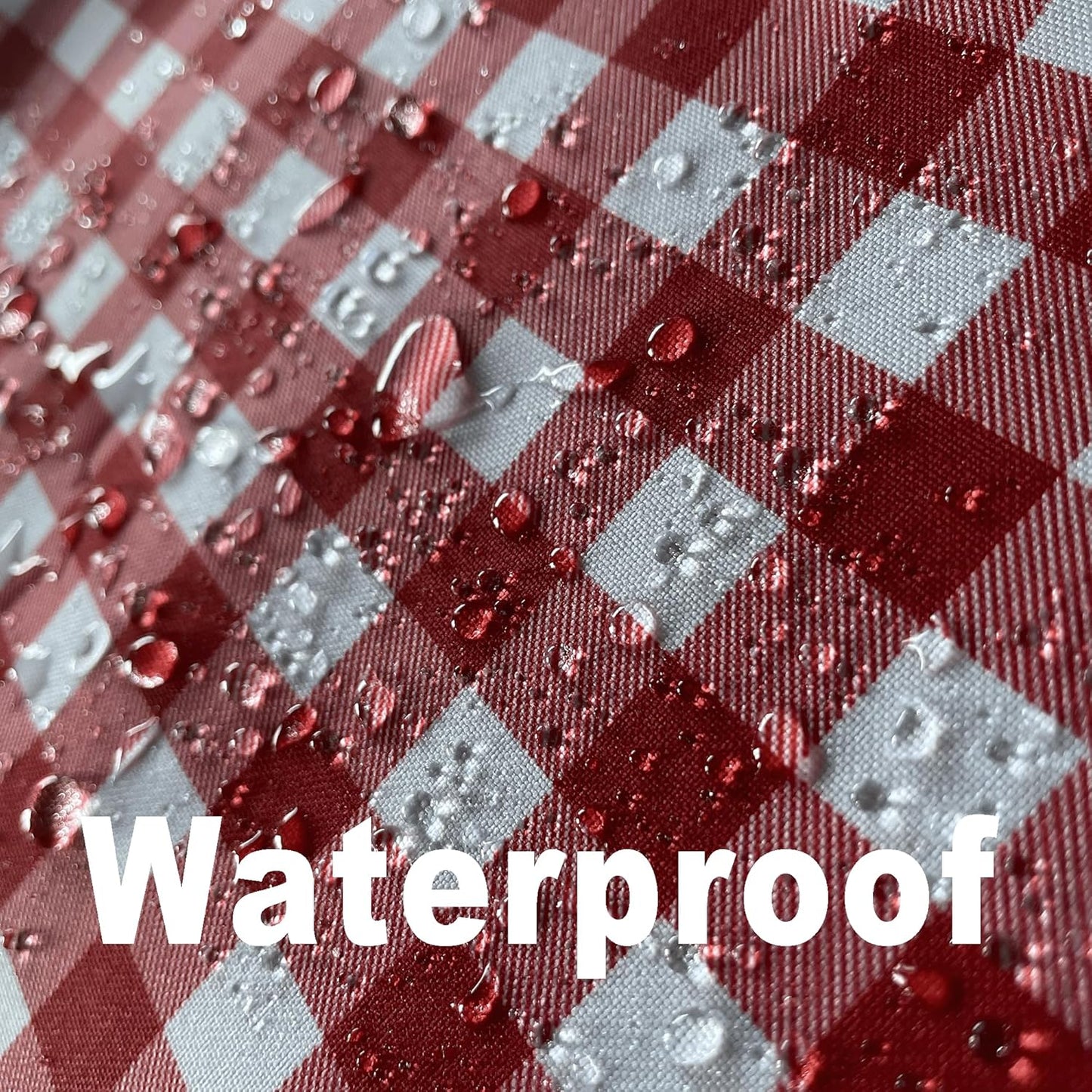 Classic Gingham Tablecloth Fabric - Oblong 58x120 Water Resistant Chequered Pattern Table Cloth for Indoor/Outdoor Use - Tabletop Cover for Birthday, Picnics, Gardens, and Parties