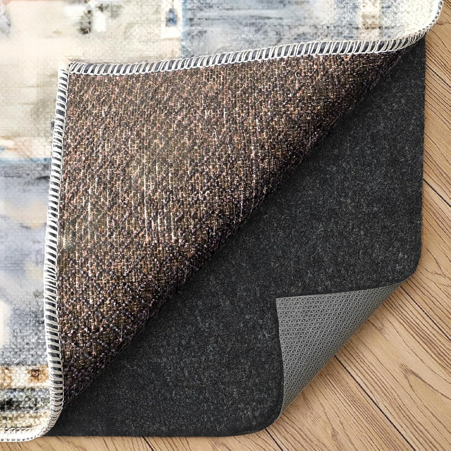 Felt Rug Pad, 4 x 6 Ft Rubber Non-Slip Rug Pad Gripper, Keep Rugs Secure and in Place, Extra Strong Under Carpet Mat Cushion - for All Floors