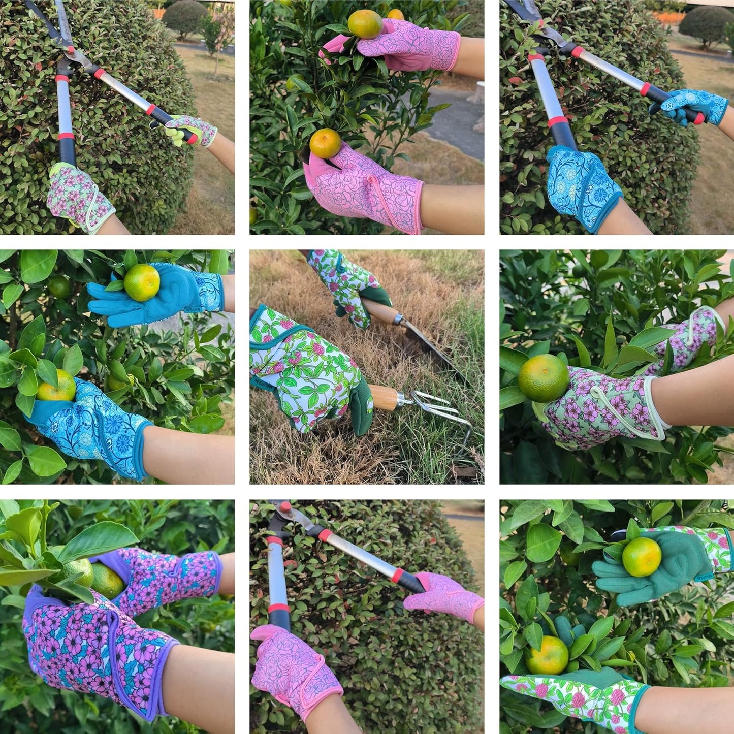 Thorn Proof&Puncture Resistant Gardening Gloves with Grip,Garden Gloves for Women, Leather Work Gloves,Gifts