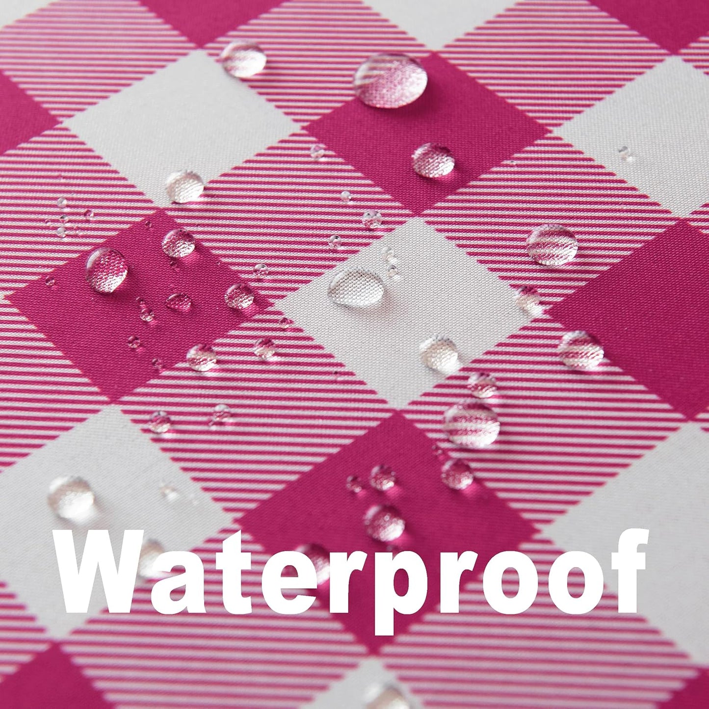 Waterproof Checkered Tablecloth Runner Fabric - Rectangle 12x108 Inch Classic Gingham Buffalo Plaid Table Cloth for Indoor/Outdoor Use - Table Cover for Kitchen, BBQs, and Parties